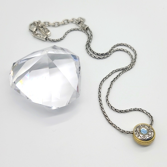 Brighton "Celestial" Swarovski Blue Topaz Crystal Retired Neck! - Picture 5 of 14